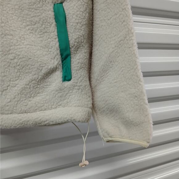 Anthropologie Wilo The Label Cosy Fleece Pullover Jacket Womens XS Beige Sweater - Picture 8 of 13